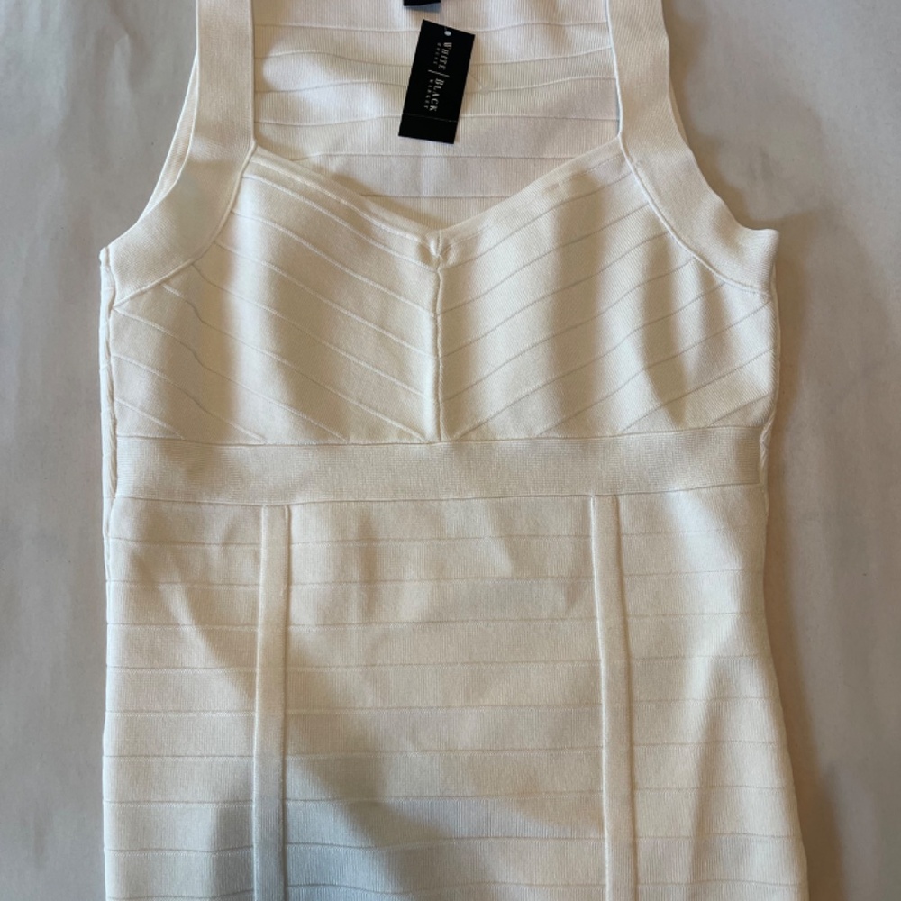 WOW- White House Black Market White Bandage Tank Top- Small- NWT